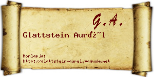 Glattstein Aurél névjegykártya
